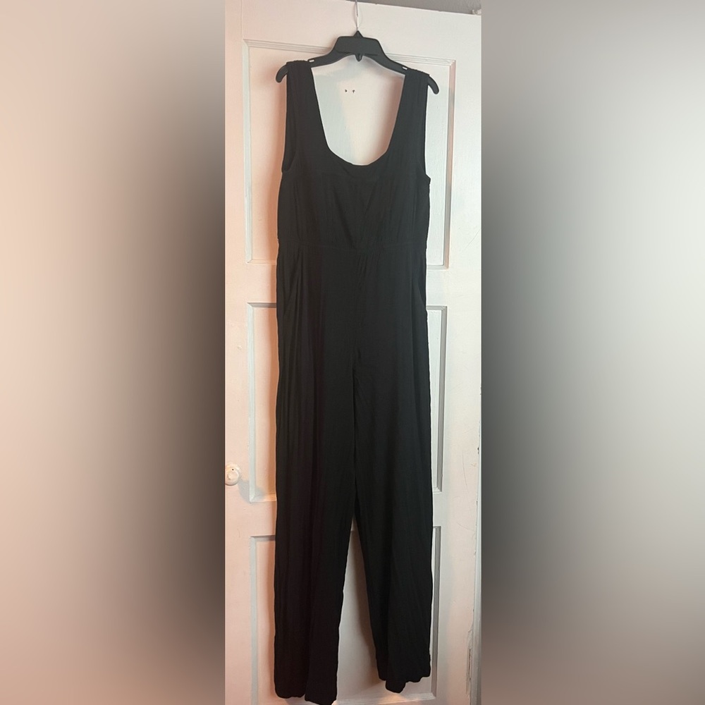Free People Black Linen Romper